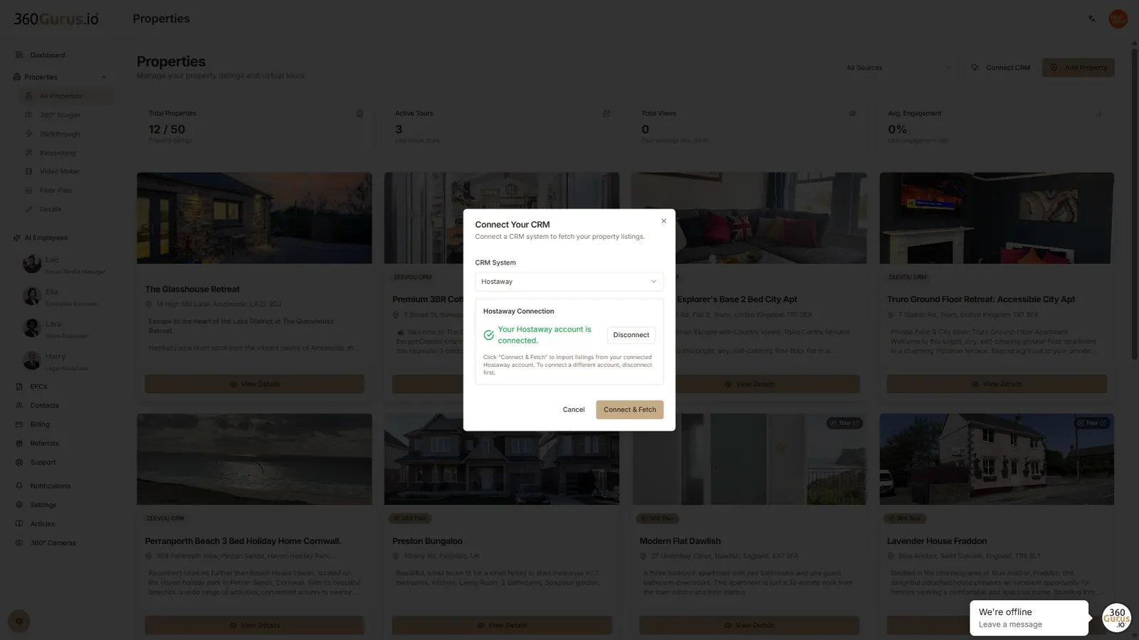 Connect and Fetch Properties