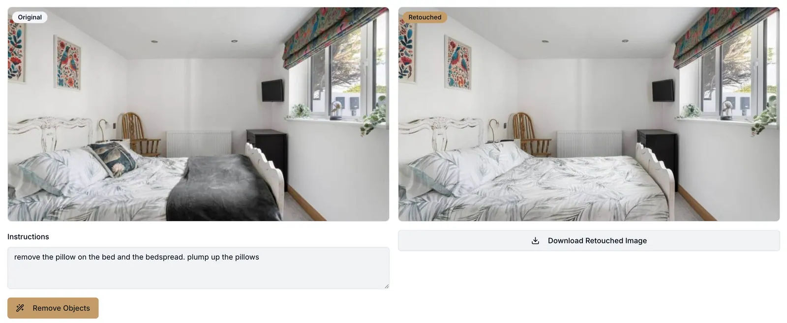 AI-powered image retouching